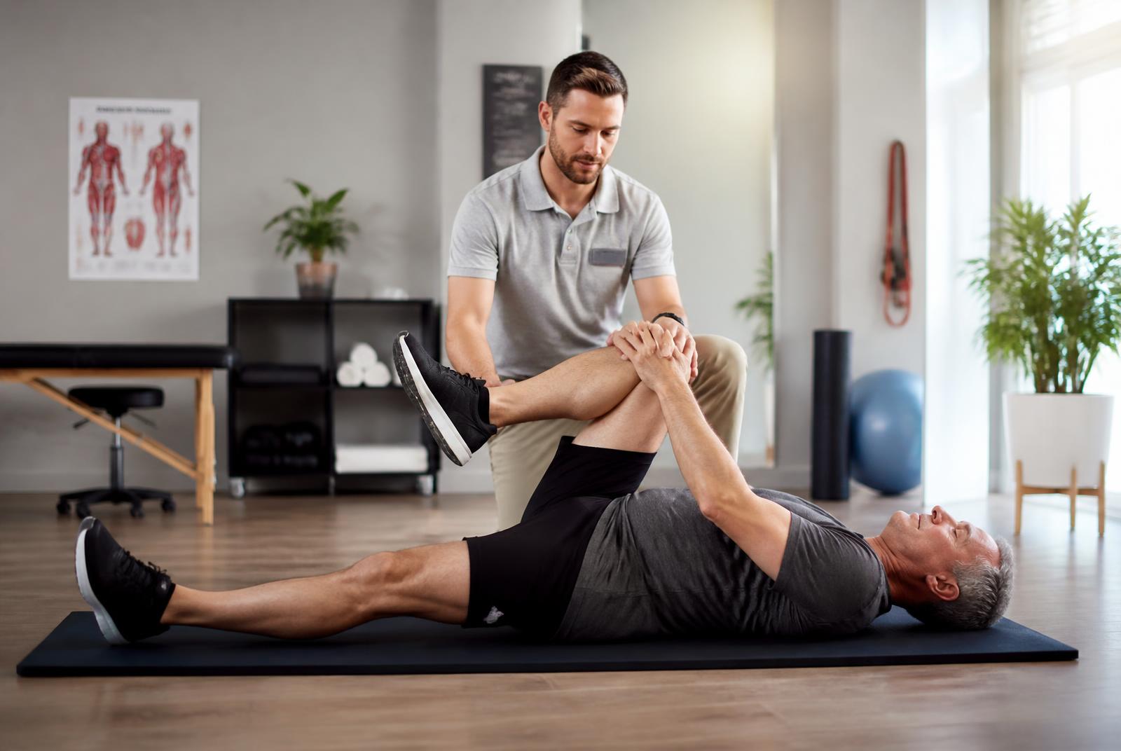 Guided therapeutic exercise and stretching
